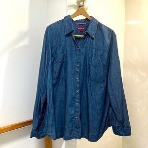 Merona Dark Denim Button Front Shirt